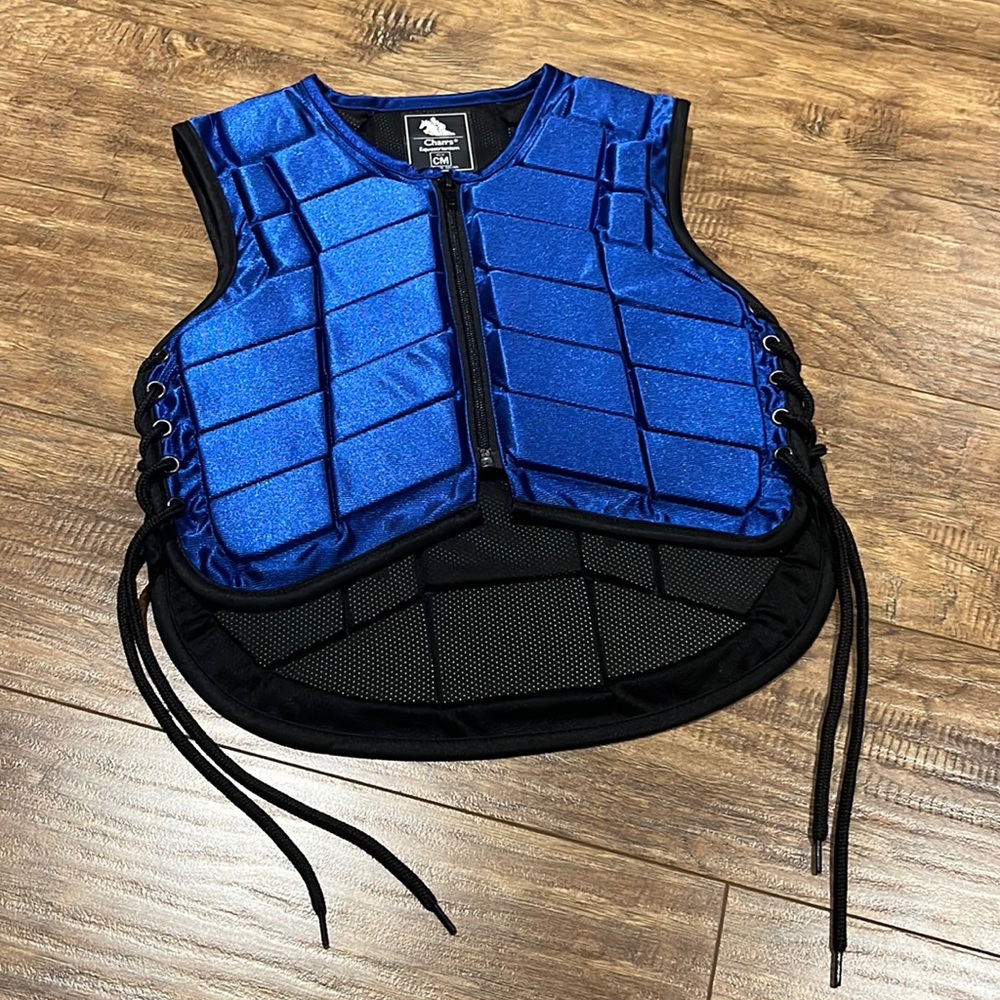 Equestrian safety vest kids medium in blue